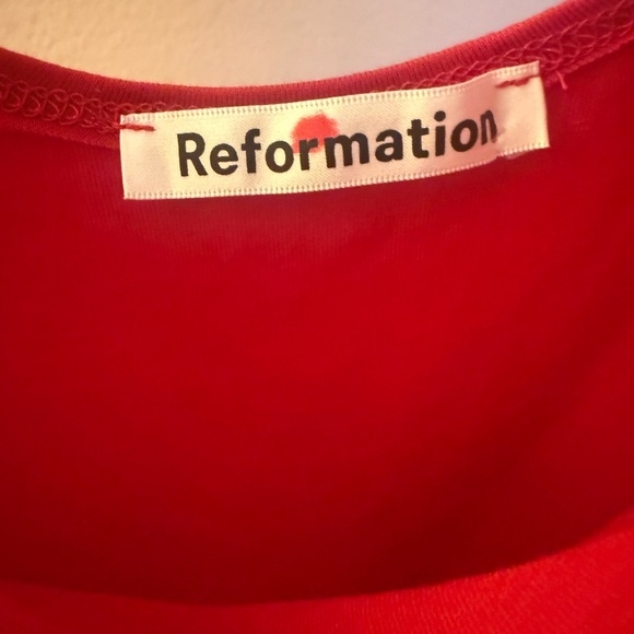 Reformation Red Sleeveless Wrap Style Dress XS - Picture 3 of 5